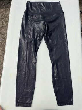 lululemon athletica Black Faux-Leather Jogger Leggings